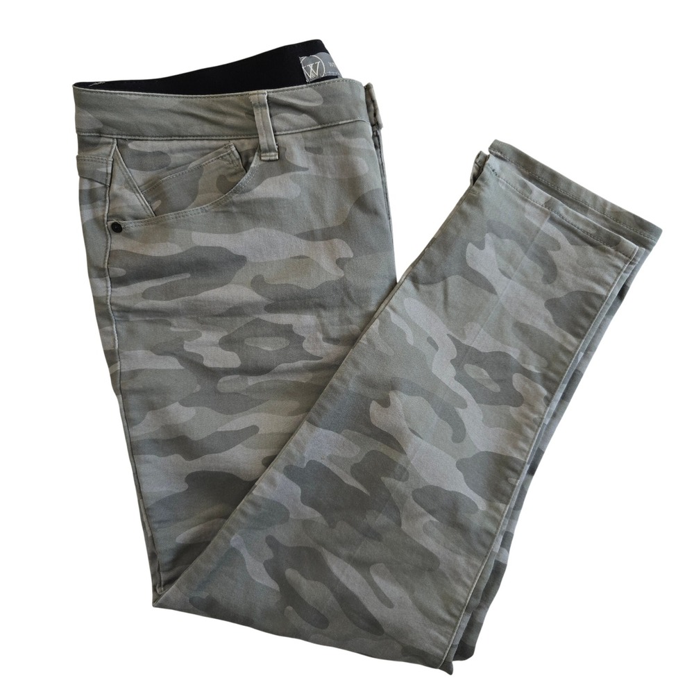 Wit & Wisdom Womens‎ Size 14 Camo Print Ankle Stretch Skinny Pants Trousers